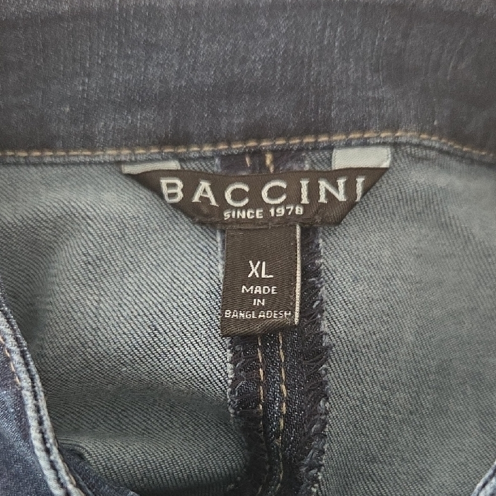 Baccini Navy Blue Denim Jacket Size XL - Picture 7 of 8